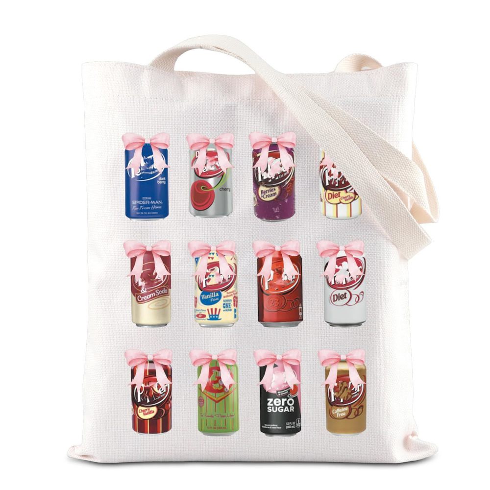 Peer Coquette Bow Tote Bag Carbonated Drinks Shoulder Bag Soda Addict Gift B)